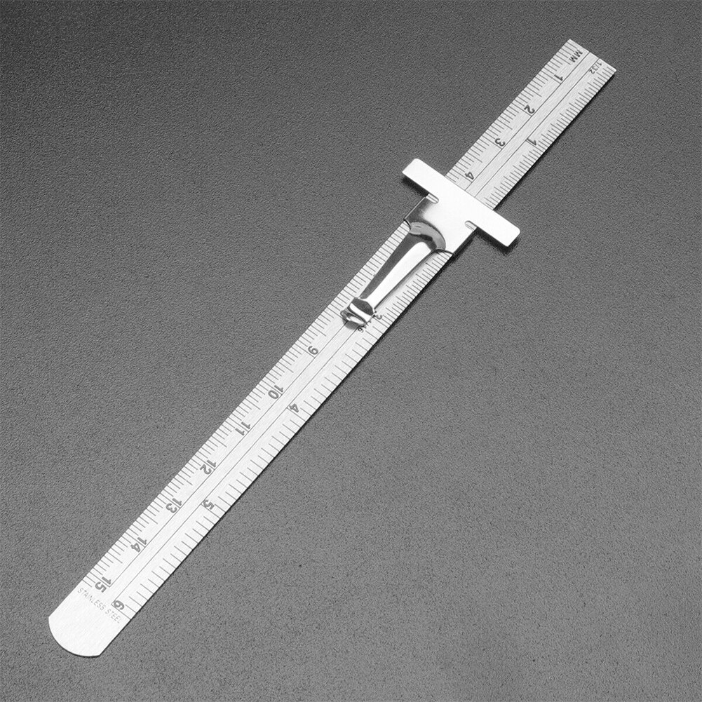 6 Inch Marking With Detachable Clip Depth Gauge Hole Portable Measuring Tool Stainless Steel Accurate Height Pocket Length Ruler