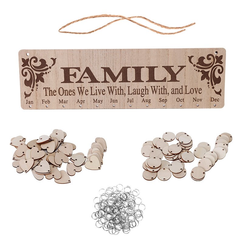 Houten Hanger Handmatig Hangen Handelen Ambachten Kalender Verjaardagsfeestje Thuis Decoratie