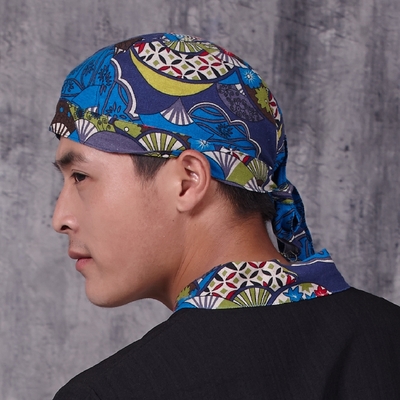 Sombrero de Chef de estilo japonés para hombre, gorro de trabajo estilo Kimono para hotel, restaurante, bar, camarero, Coreano: 3