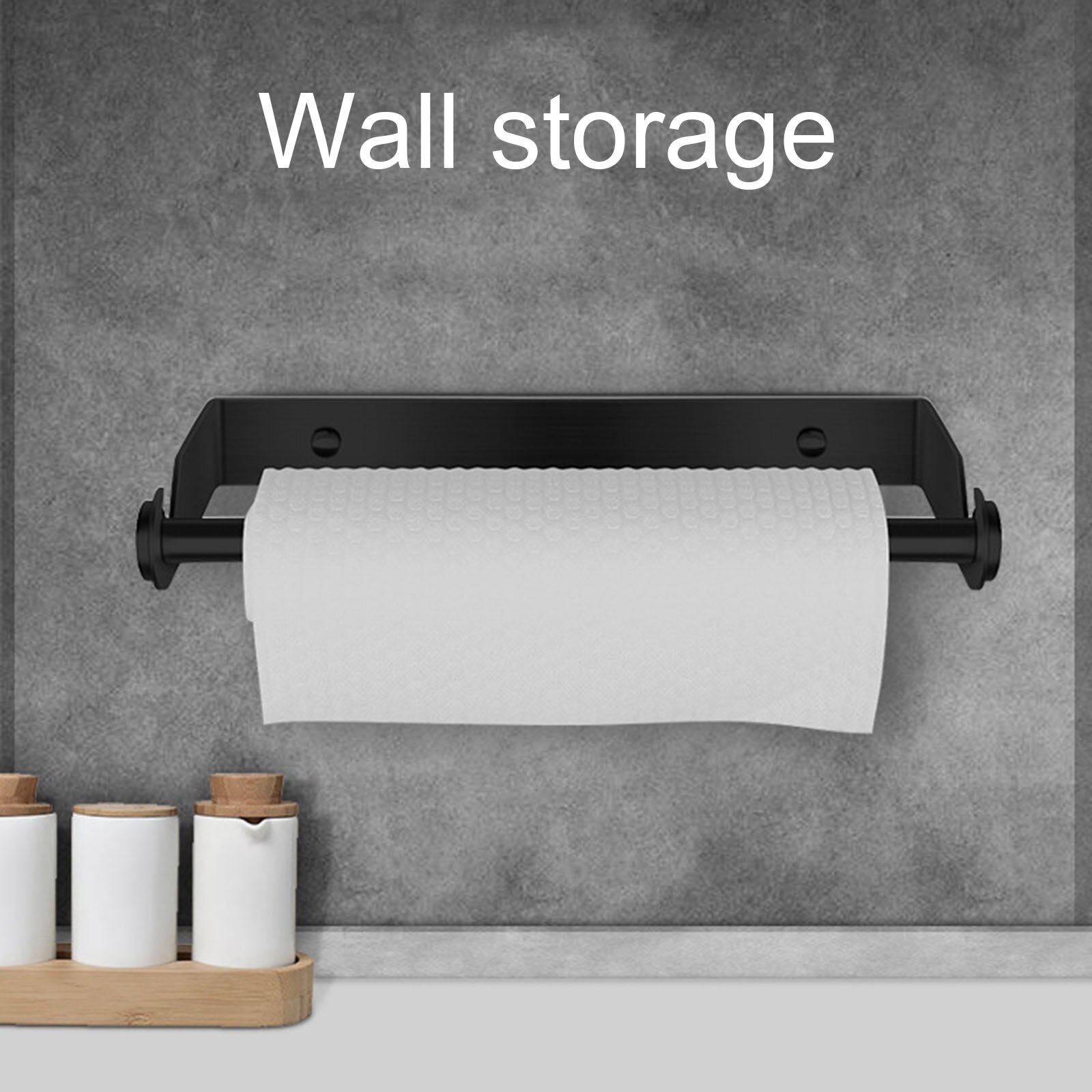 Rek voor aan de muur, badkamer, 304 keukenrollen, keukenrolhouder, roestvrijstalen wandhouder, multifunctionele papierrolhouder