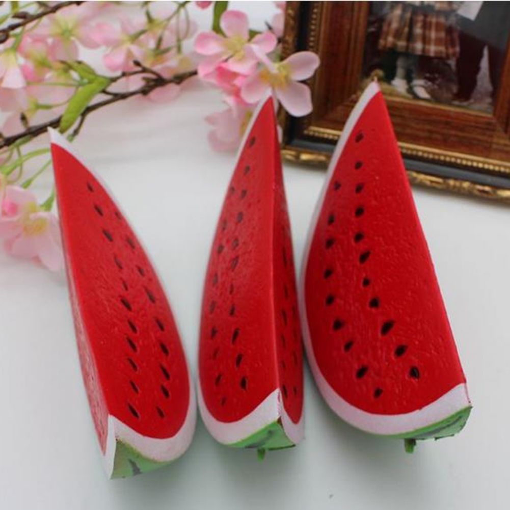 Newest Fruit Cute Squeeze Squishy Watermelon Slow Rising Simulation Stress Stretch Bread Toys