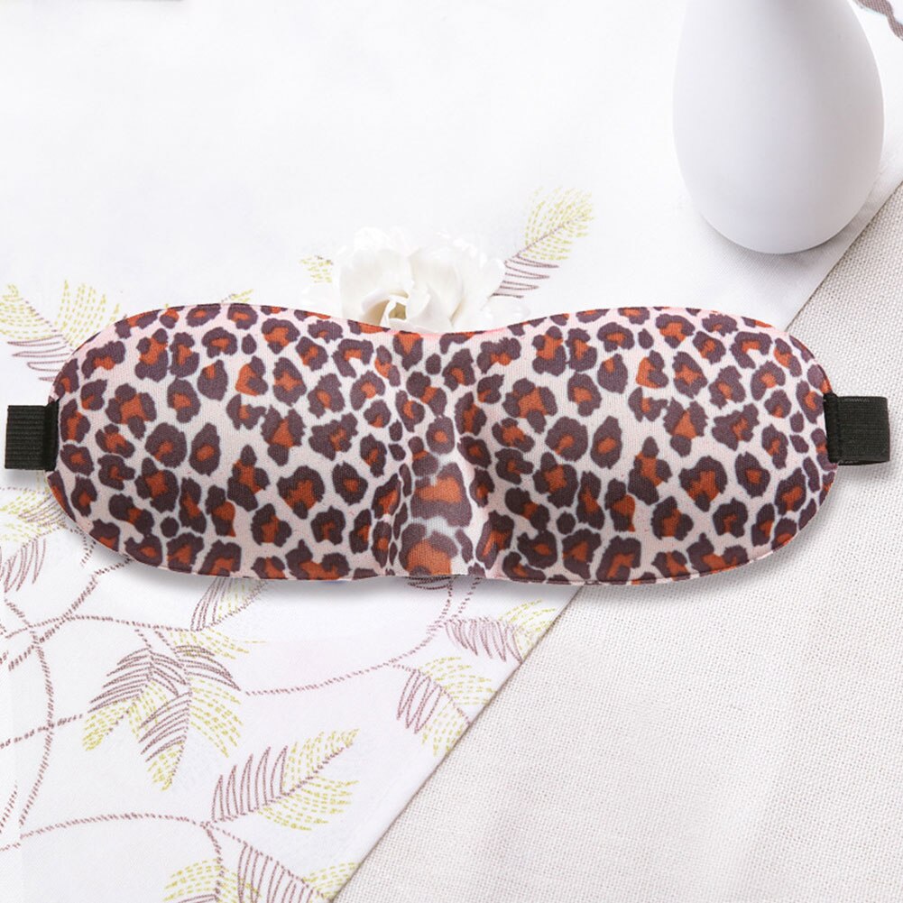 1Pcs Upgrade 3D Sleep Mask For Eyes Soft Shading Sleeping Eye Mask Bandage Travel Rest Stereo Eye Cover Sleeping Aid Blindfold: Leopard 01