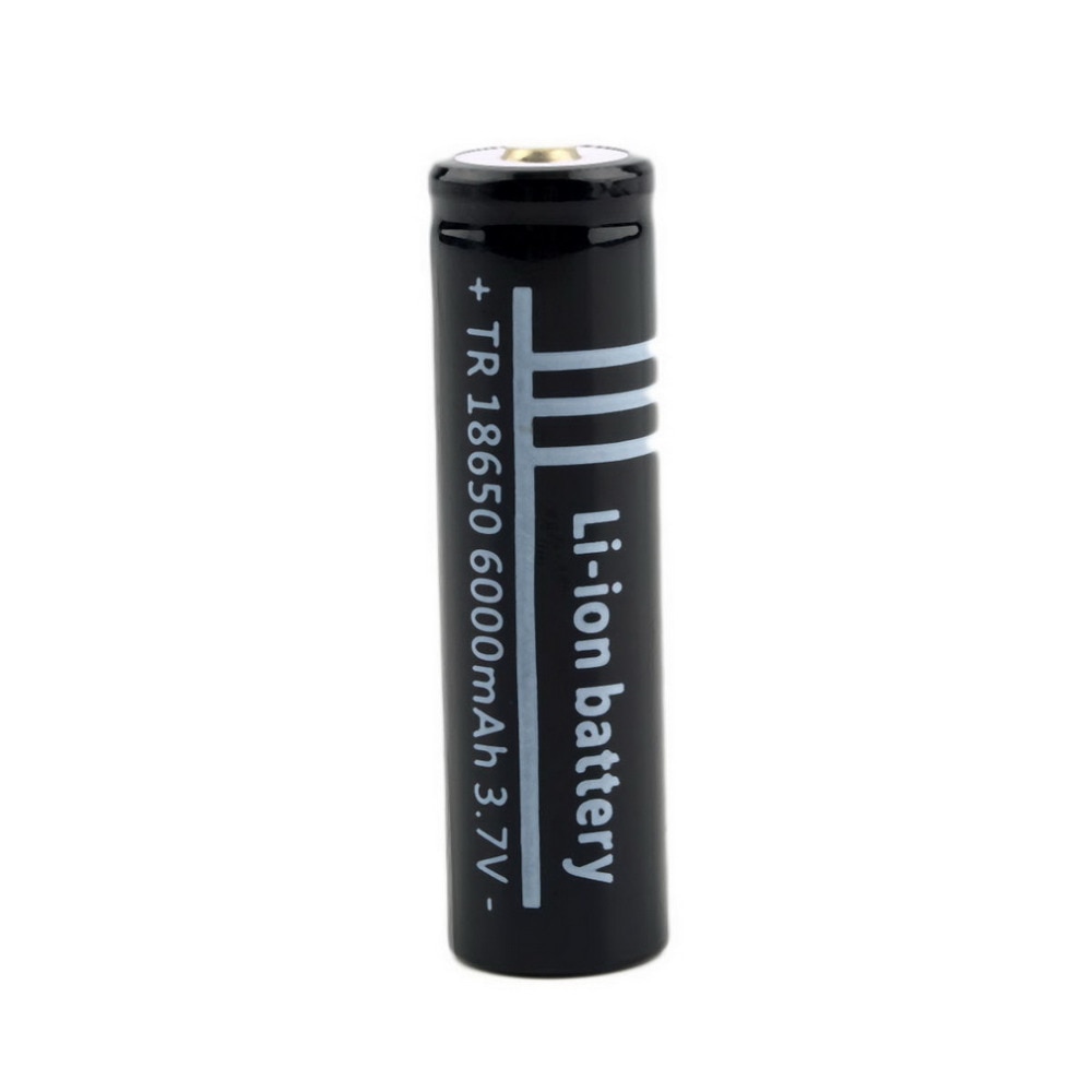 4Pcs/lot Lithium Li ion Rechargeable Battery 18650 Batteries 3.7V 6000mAh for Flashlight Torch