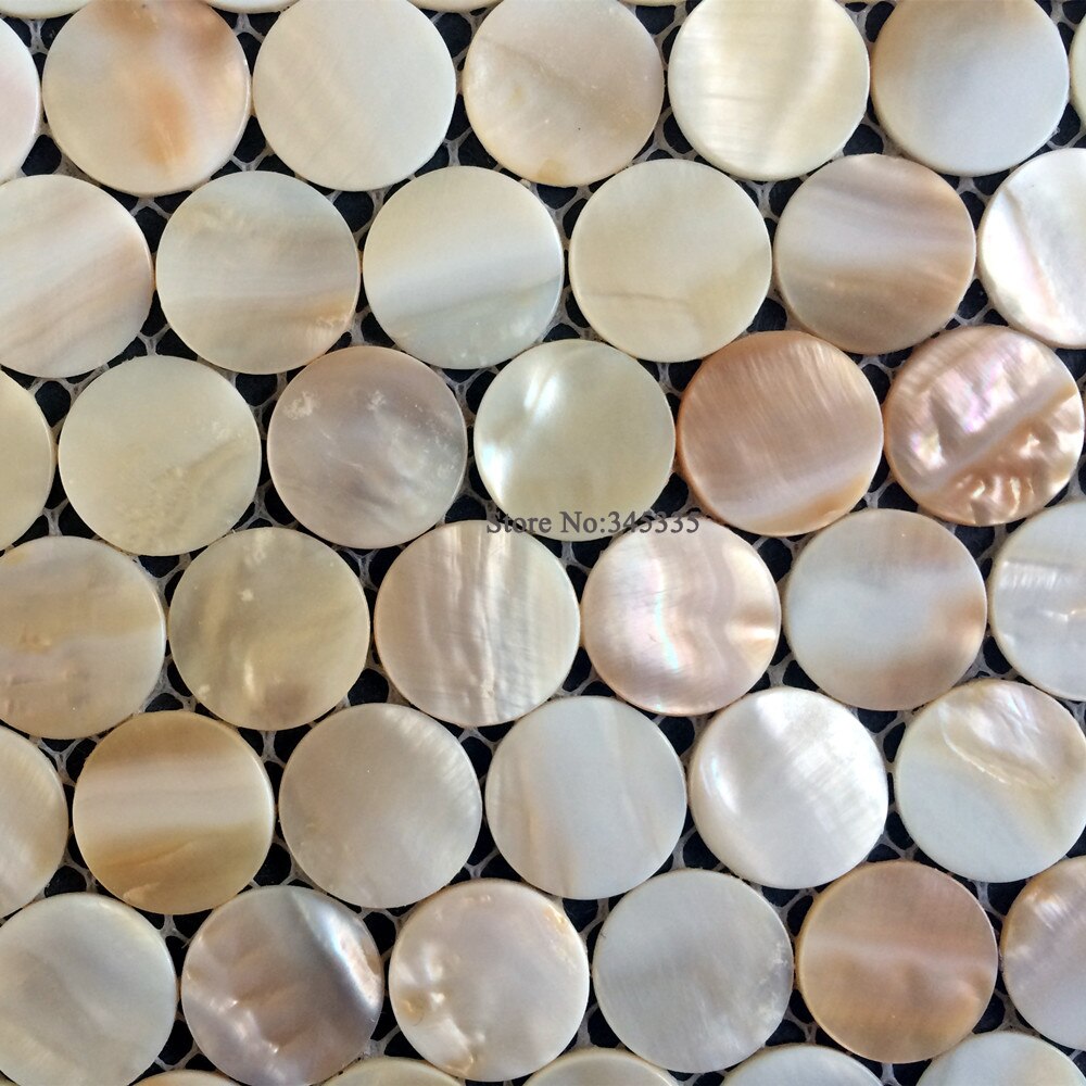 Natuurlijke Penny Ronde Shell Mozaïek Parelmoer Tegels Decoratie Muur Badkamer Keuken Backsplash Behang Tegel