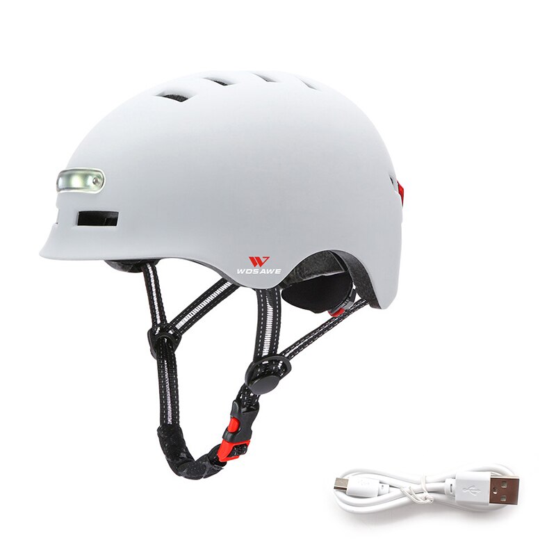 WOSAWE Light Cycling Helmet Bike General Helmet Mountain Road Bicycle MTB Luminous Safe Helmets Men Women Kids 54-61cm: MTK01W / M