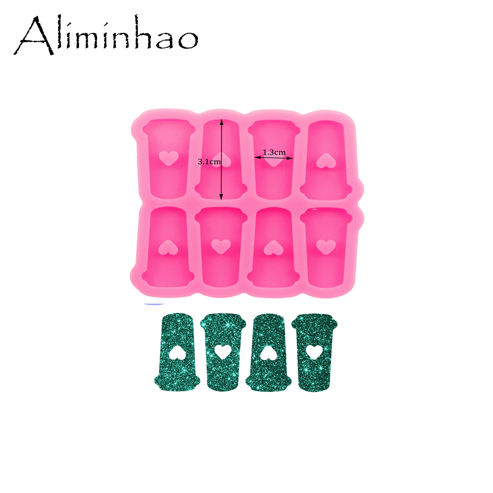 Dy1411 Glanzende Mini Schelp/Dinosaurus/Lotus/Schildpad Oorbellen Noppen Siliconen Hars Mal, Maan Cirkel Ambachten Kunst Diy Chocoladevorm: Oranje