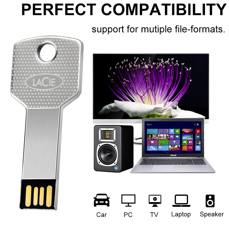 Metal 64G 32G 128G USB Flash Disk style key Memory pen drive Usb2.0 Data Backup Mobil U Disk 128gb 64gb 32gb 16gb 8gb