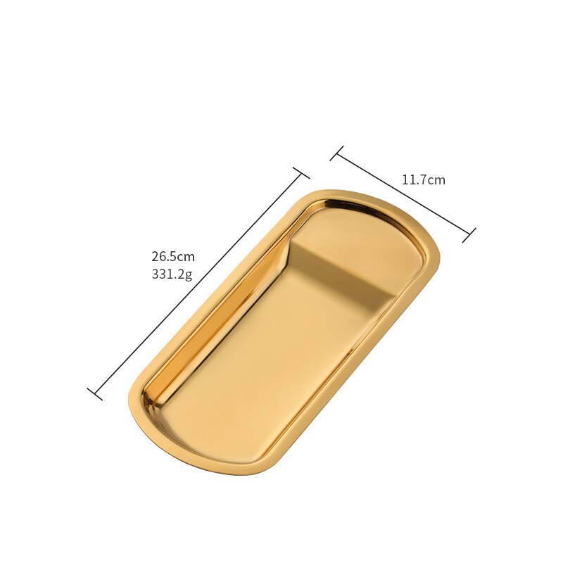 1pc Snack Platte Metall Rechteck Platten Gold Brot murmeln Geschirr Mischen Obst Süßigkeiten Nachtisch Erzähler Regenbogen Handtuch Serviette Tablett Party