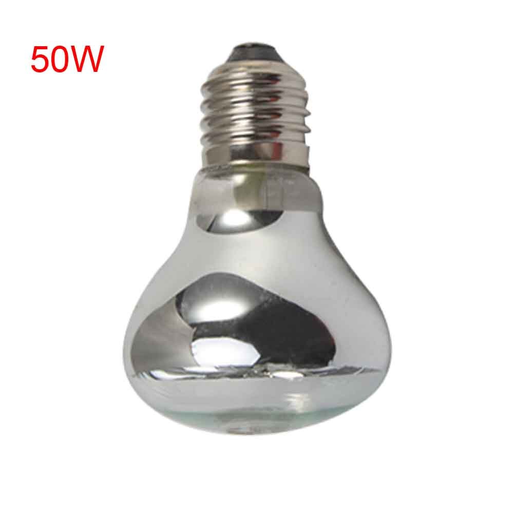25/50/75/100W Sun Lamp Warm Animals Thermal Night Light Spotlight Reptile Heat Bulb Turtle Basking Aquarium Chicken Warmer: Transparent 50W