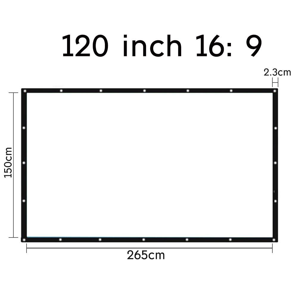 Movie Cloth Polyester Shade Sail Shelter Practical Movie Curtain Projection Screen Home Waterproof Moisture Proof Room