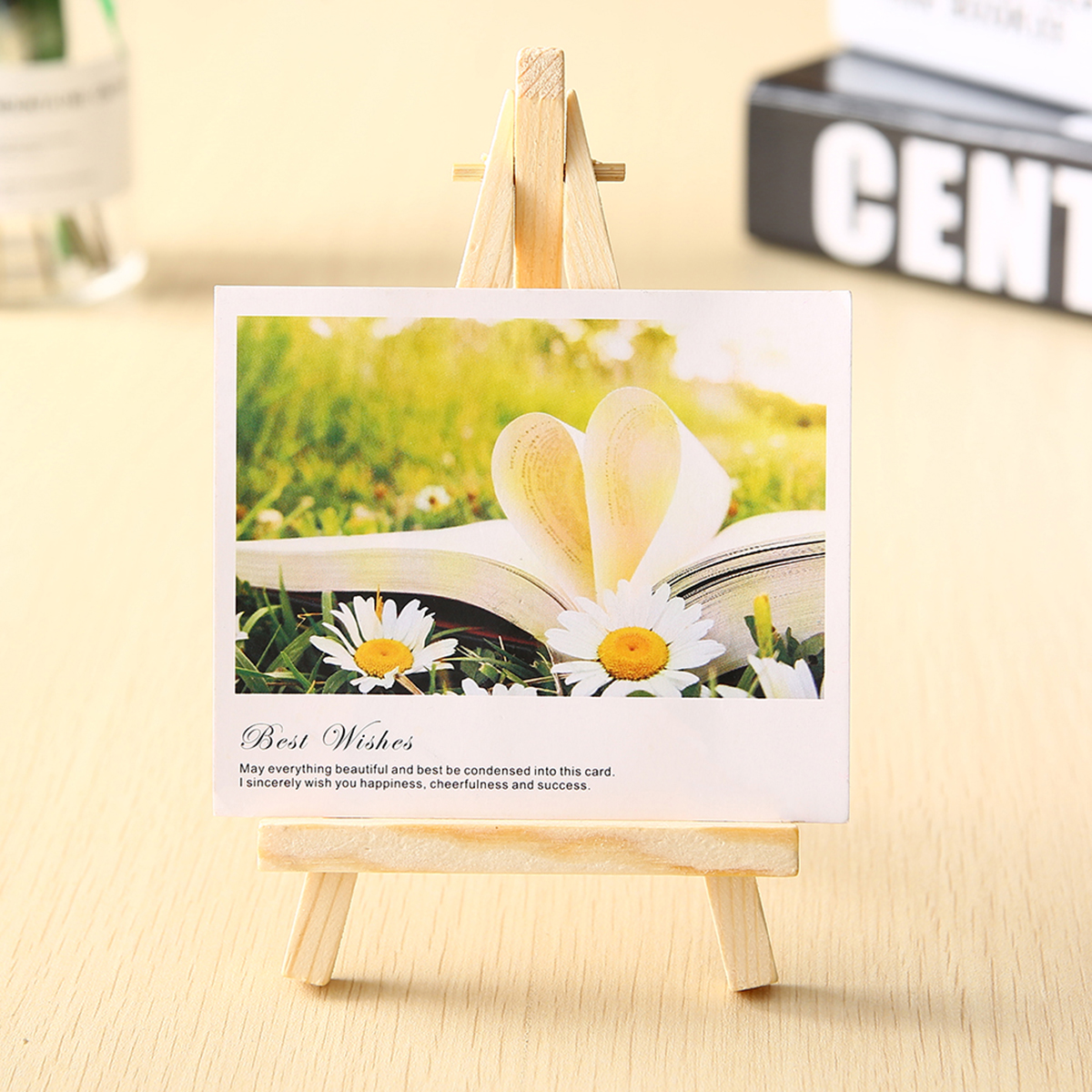 10Pcs 9x16cm Mini Artist Wooden Easel Triangle Wood Wedding Table Card Stand Display Holder For Small Craft Partry Decor
