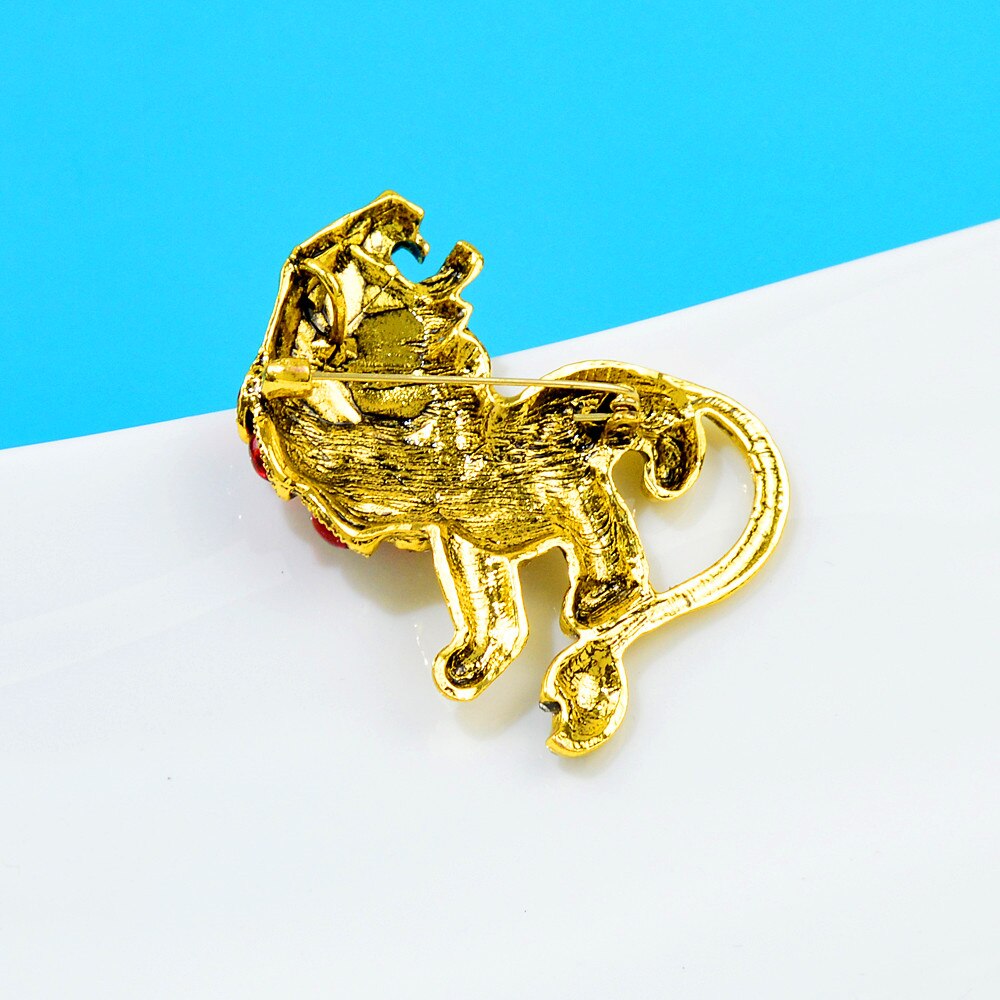 Cindy Xiang Rhinestone Lion Broches Voor Vrouwen En Mannen Unisex Animal Pin 2 Kleuren Beschikbaar Reson Bead Inlay Mode-sieraden