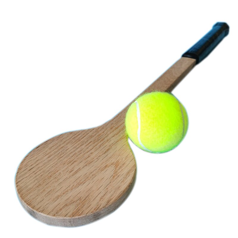 Raqueta de tenis de madera, accesorio de entrenamiento de punto dulce, buena raqueta de bateo, 1 ud.