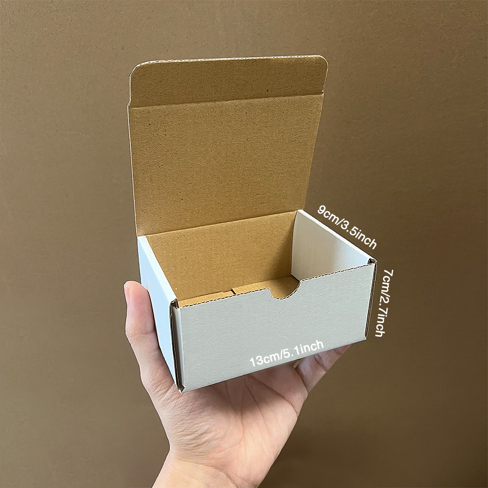 Boîte d'emballage en papier ondulé pliable blanc, 10 pièces/lot, boîte en Carton de mariage pour petites entreprises, boîte de rangement d'emballage, boîte de courrier: Vert menthe
