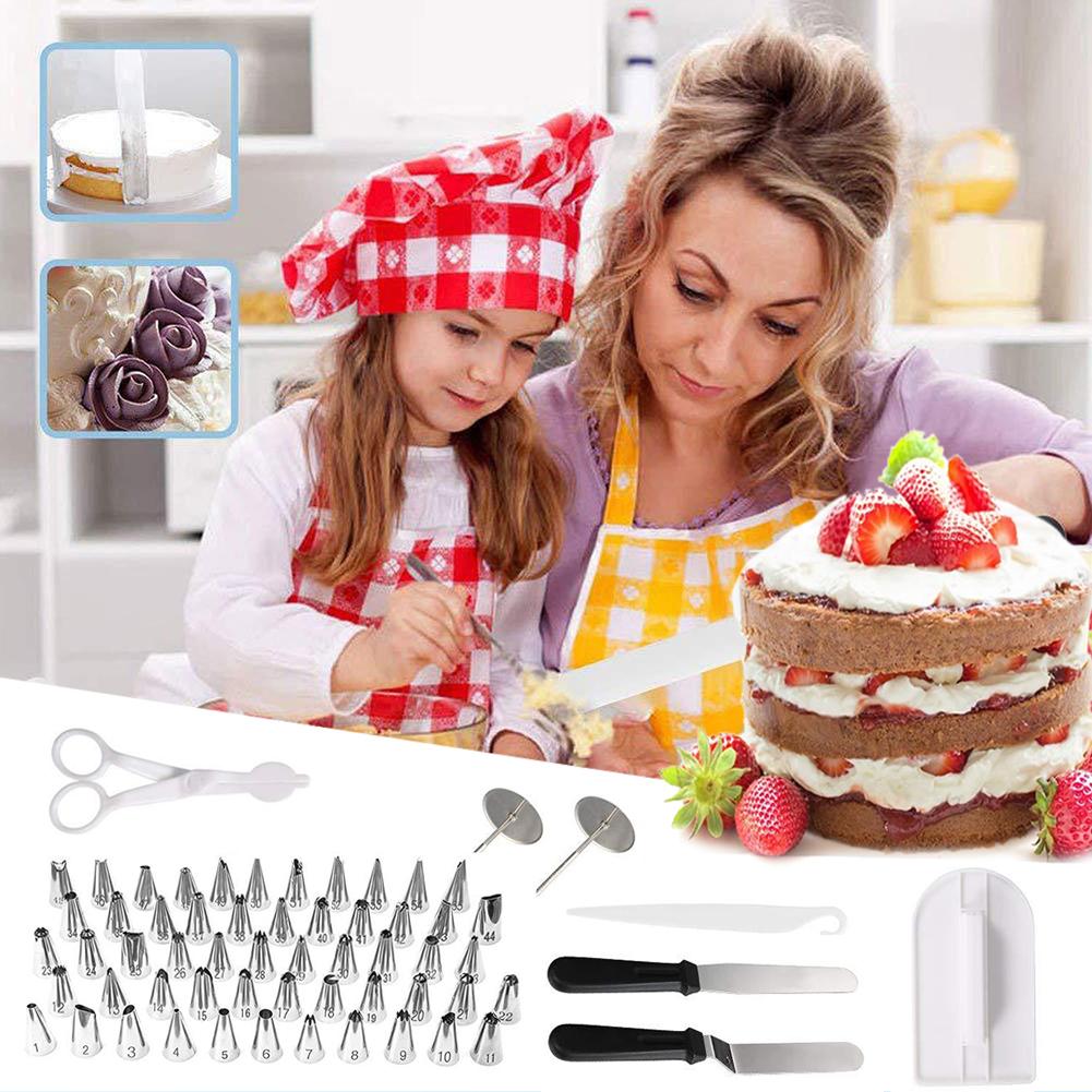 129 Piece Cake Making Cream Decoration Kit Cake Turntable Baking Tools DIY Homemade Kitchen Cake Decorating Tools Cake Stand