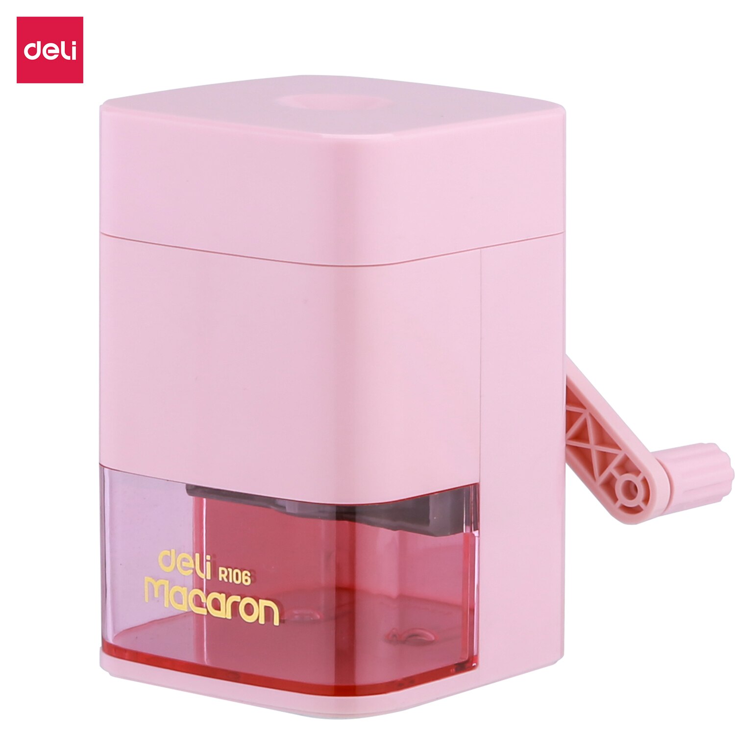 Deli Rotary Pencil Sharpener For Graphite Pencil Pink Green For Office and Student ER10604: Pink