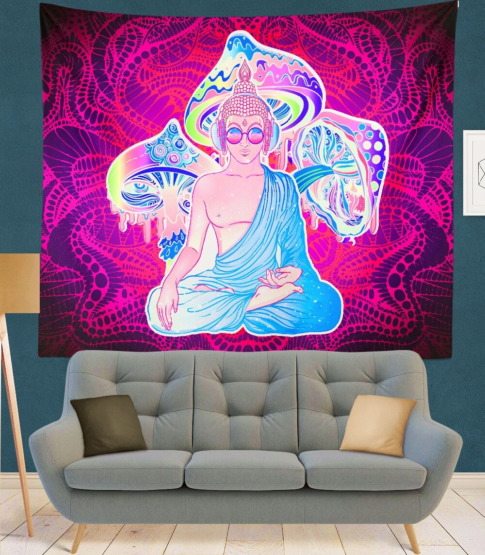 India Mandala Tapestry purple mushroom Wall Hanging Boho Decor Wall Cloth Tapestries Psychedelic Hippie Mandala Wall Carpet: 13