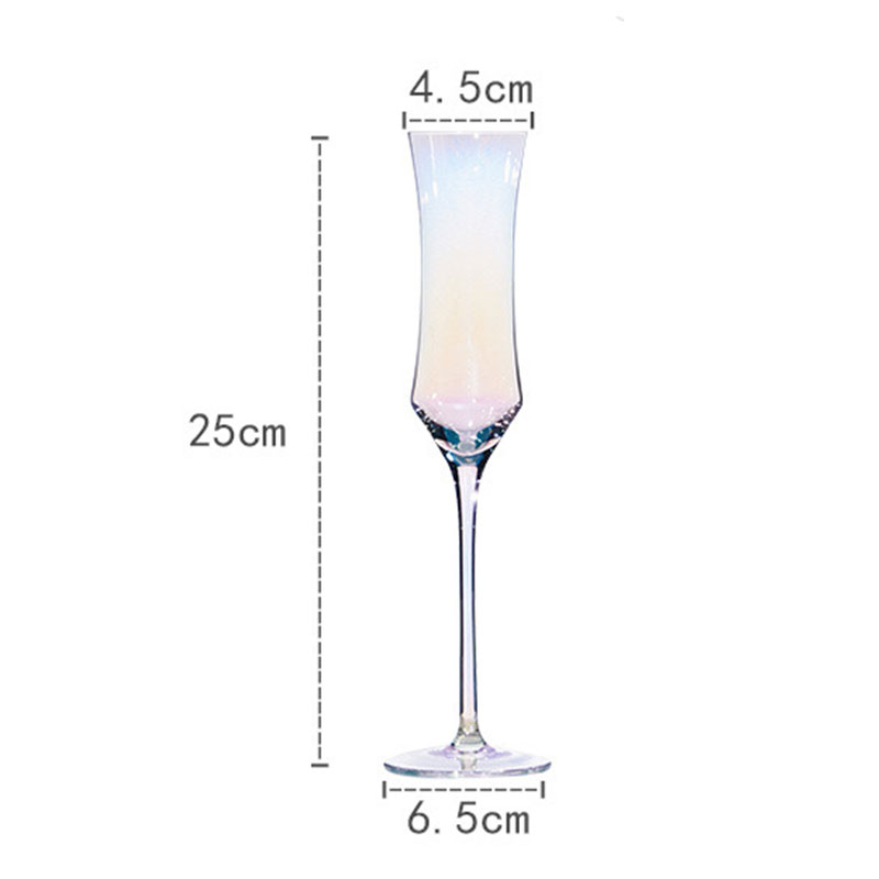 Dream Gradient Rainbow Goblet Crystal Glass Champagne Glass TI99