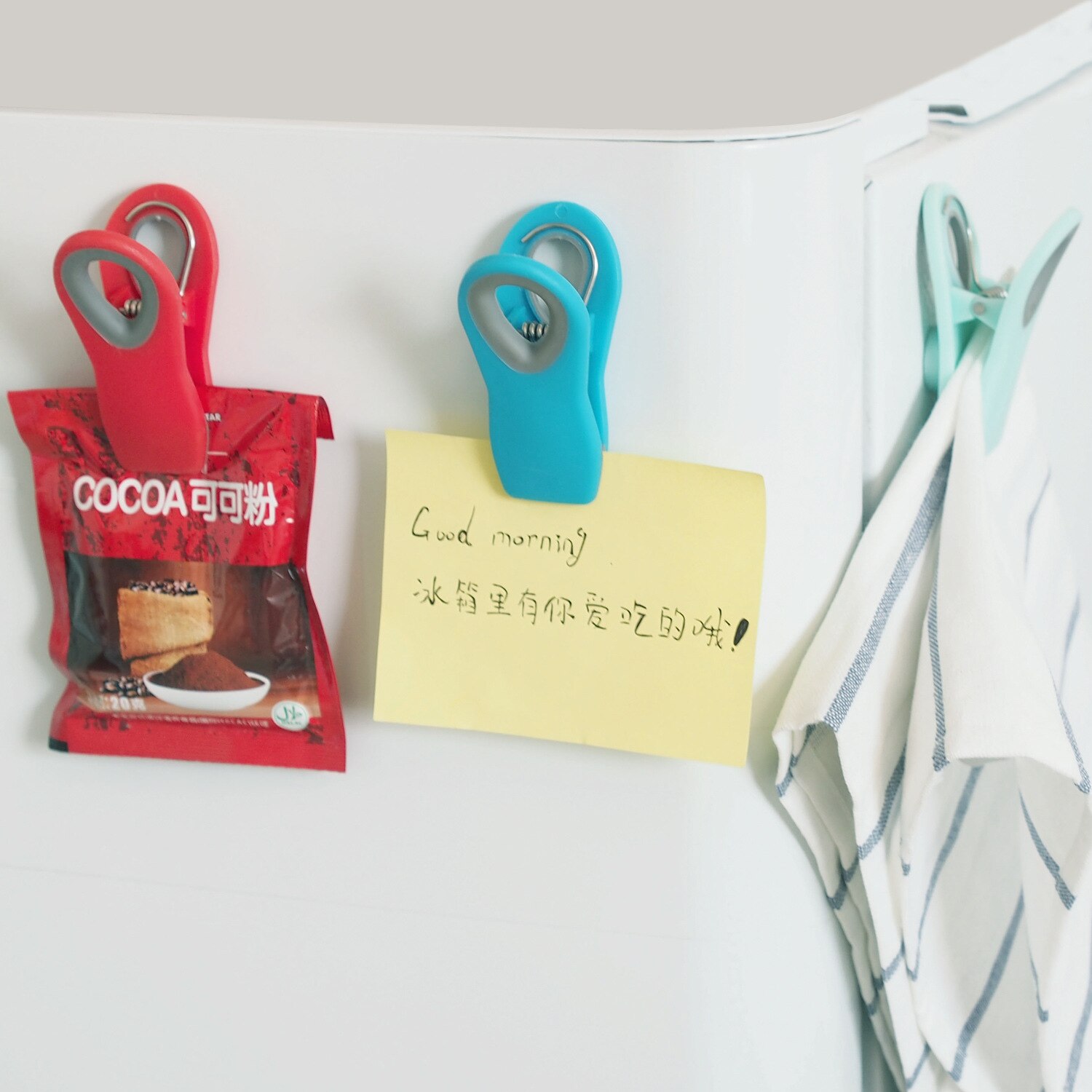 1PCS Fridge Magnetic Clip For Home Refrigerator Magnets Wall Recipes Memo Note Message Snack Holder Clamp Office Supplies