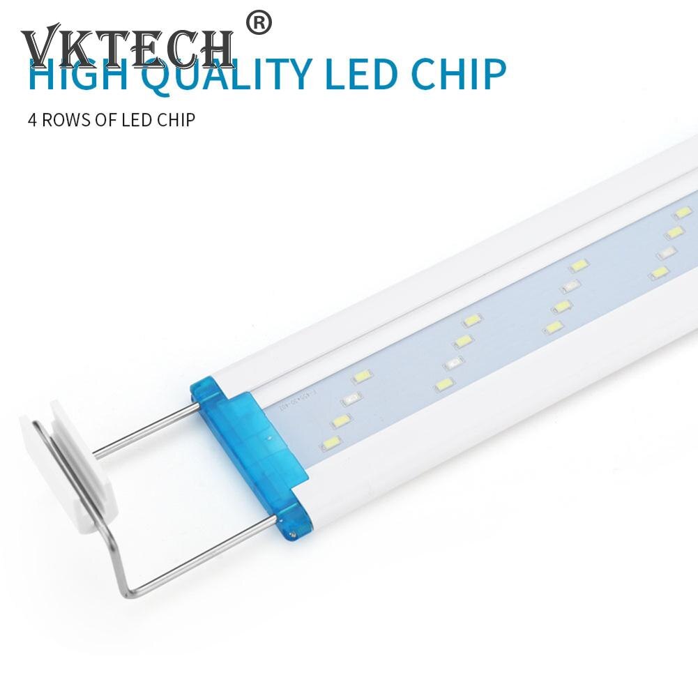 Aquarium LED Light Power Saving Super Fish Tank Aquatic Plant Landscape Grow Lighting Blue White Extensible Clip Lamp