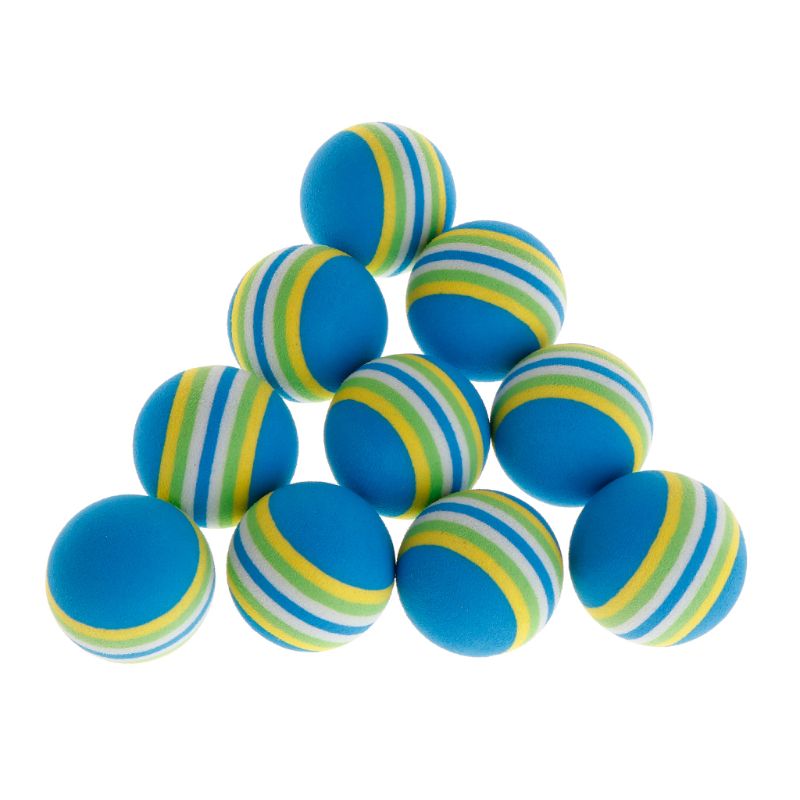 10 Pcs/Set Rainbow Ball Pet Toys EVA Soft Interactive Cat Dog Puppy Kitten Play Funny Colorful Chew Balls Pets