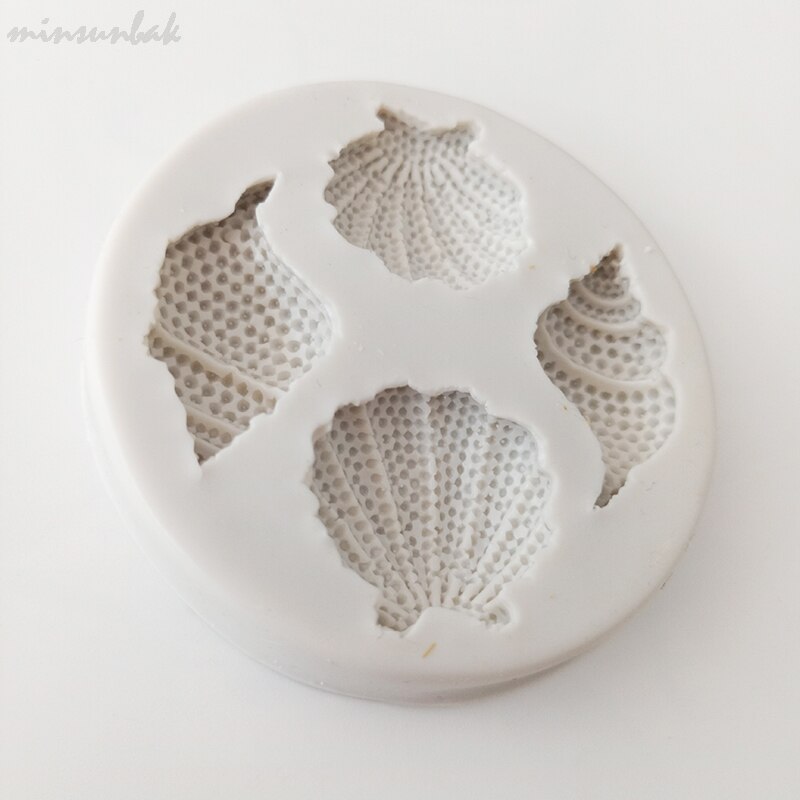 minsunbak Shell Conch Fondant Cake Silicone Mold Ocean Series DIY Chocolate Candy Baking Tools Sugarcraft