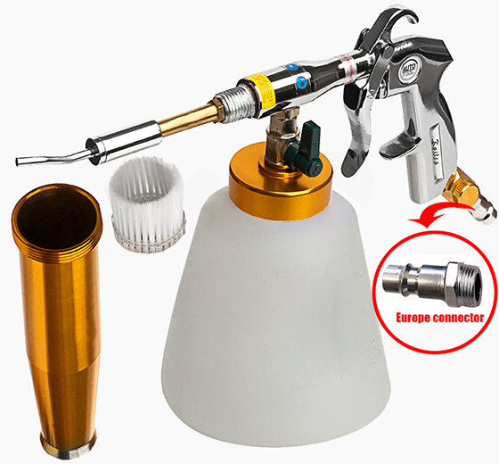 Luftbil rensepistol pneumatisk bilverktøy renseri tornador apparat med metalllager turbo twister: Europeisk standard