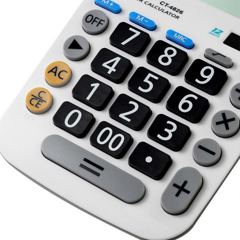 Electronic Calculatorwith Big Buttons Larg DisplayComputer Dual Solar PowerDesktop Calculating Machine Handheld