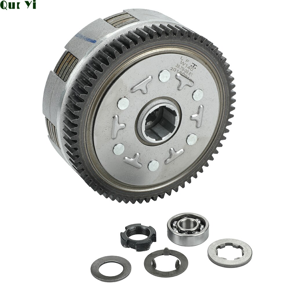 140cc Complete Manual Clutch Assembly kit For 55mm Bore lifan 140 140cc 1P55FMJ Horizontal Kick Starter Engines Dirt Pit Bike