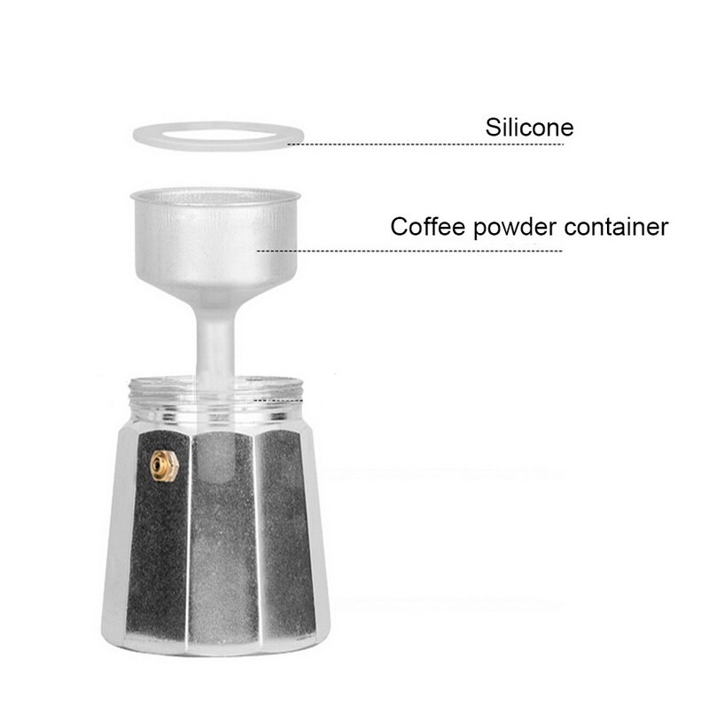 Juntas de silicona suaves y flexibles de repuesto, arandelas de sellado, anillos compatibles con macetas Moka Express de 1/2/3/6/9/12 tazas, color blanco, 1 Uds.