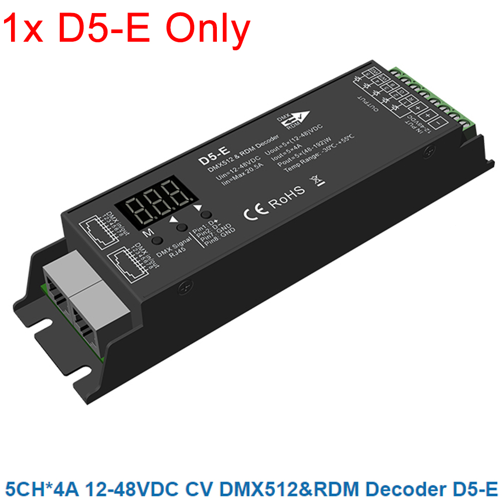 Skydance DMX Decoder Numeric D4 D4-E D4-P D4-XE D5 D12 D24 D12A DMX512 Decoder RF Control CV Display/Din Rail/Multiple Dimming: Blue