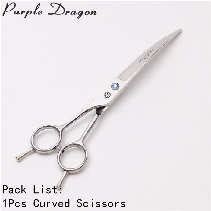 Linker 7.0 "JP Roestvrij Paarse Draak Shiny Animal Scharen Rechte Schaar Dunner Schaar Gebogen Schaar Huisdier Schaar z3006: Z4006 Yin DC 7N