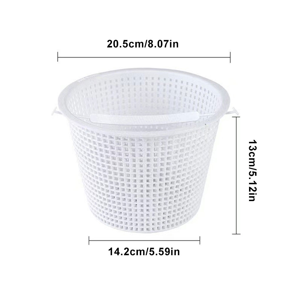 Above Ground Pool Skimmer Basket Not Weighted 8Inch Top 5.5Inch Bottom 5Inch Deep for Swimming Pool Cleaning Tools Accessories