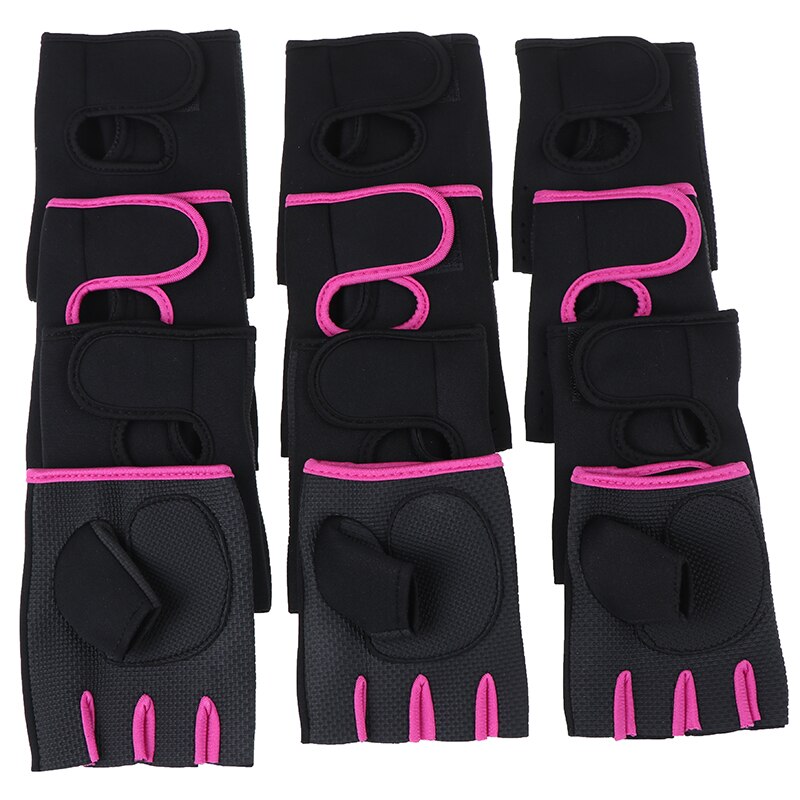 1 paar Multi-kleuren Vrouwen Mannen Fitness Oefening Workout Fitness Gym Sport Handschoenen Gym Training Wandelen Handschoenen