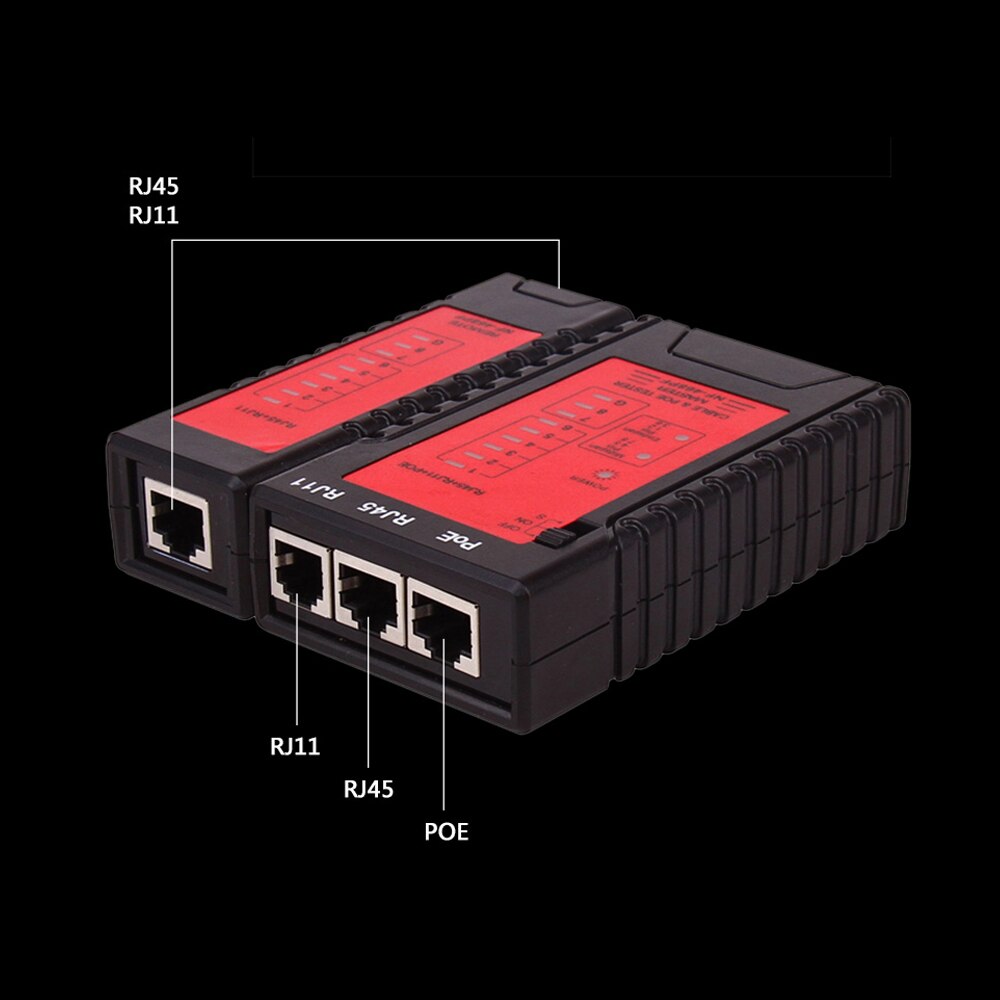 Nf -468pf nettverkskabel tester for ethernet lan kabel poe switch tester  rj45 rj11 fasttelefon ledning testing verktøy