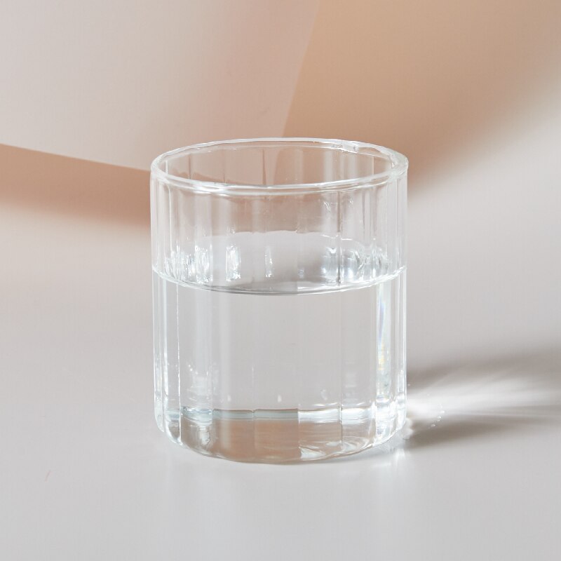 6 farger glass kopper varmebestandig glass kopp brygge krus stripe glass te kontor juice kaffe melk krus familie kopper: 1pc klar