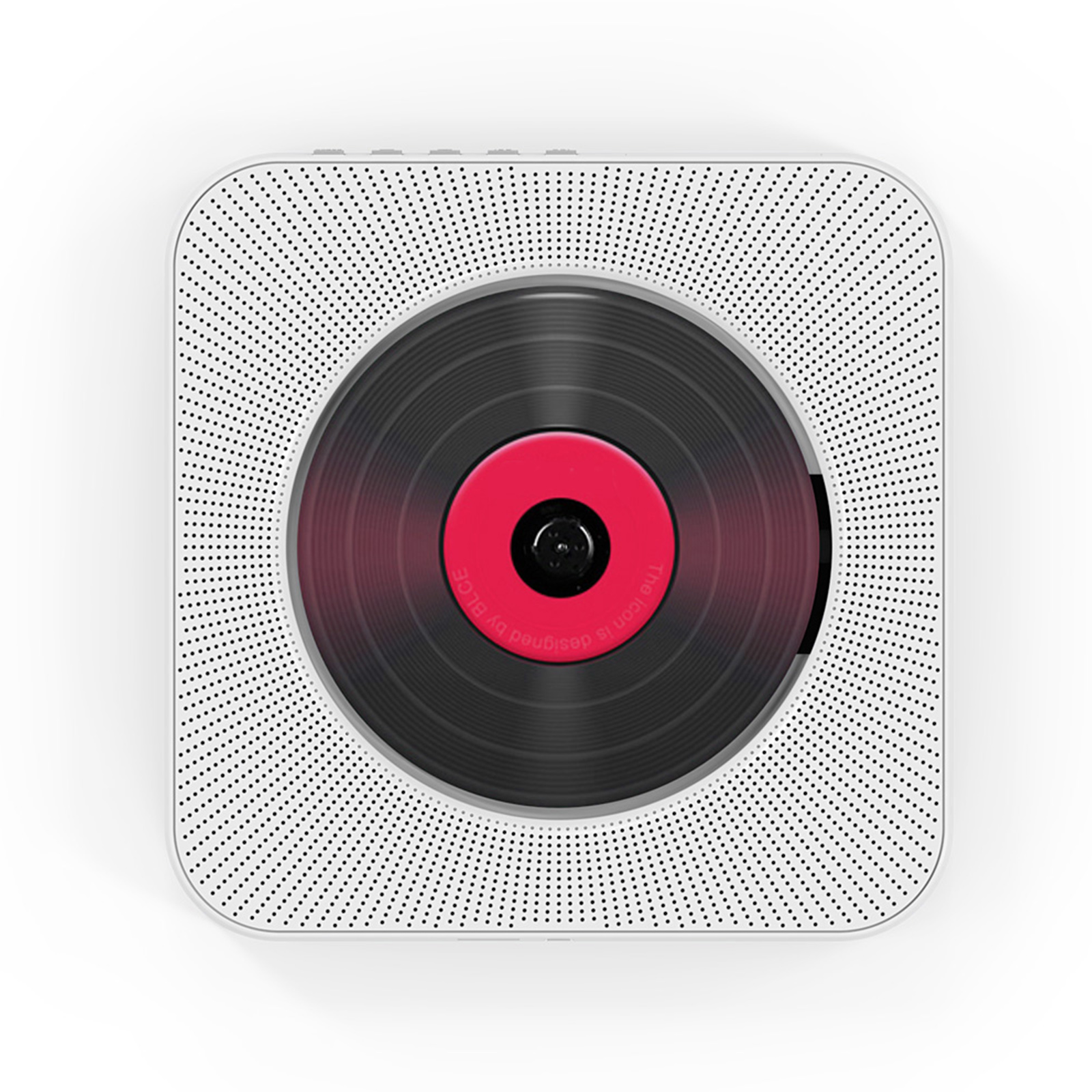 Wall Mounted CD Player Bluetooth Speaker Home Audio Boombox with Remote Control FM Radio AUX Input Portable Stereo Music Player: Default Title