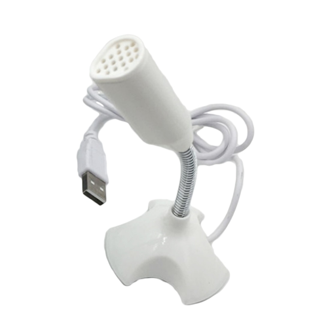 Portable Adjustable Studio Speech Mini USB Microphone Stand Mic With Holder For Microfono Computer Microphones For PC Laptop Mac: White