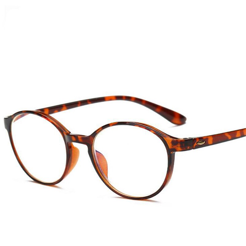 Anti-blue Light Round Farsighted Glasses Female TR90 Leopard Frame Women Reader Glasses Magnifier +1.0 +1.5 +2.0 To +4.0: Custom Prescription / Leopard