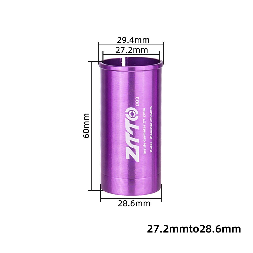 Bicycle Seatpost Adapter Alloy Sleeve Convert Seat Post Tube Conversion Adapter 25.4/27.2/28.6/30.4/30.8/31.6/33.9/34.9: 27.2-28.6mm