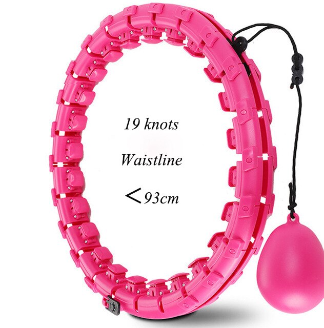 Intelligent Fitness Sport Hoop Smart Sport Hoop Adjustable Thin Waist Exercise Gym Hoop Fitness Equipment Home Training: Pink 19