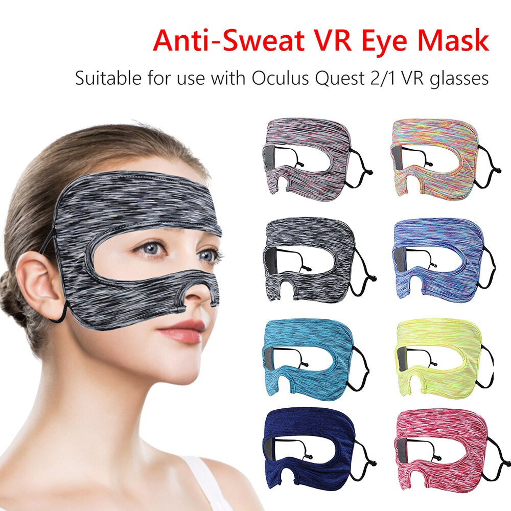 For Oculus Quest 2 1 Virtual Reality Headset Eye Mask Cover VR Glasses Adjustable Elastic Breathable Sweat Band VR Accessories