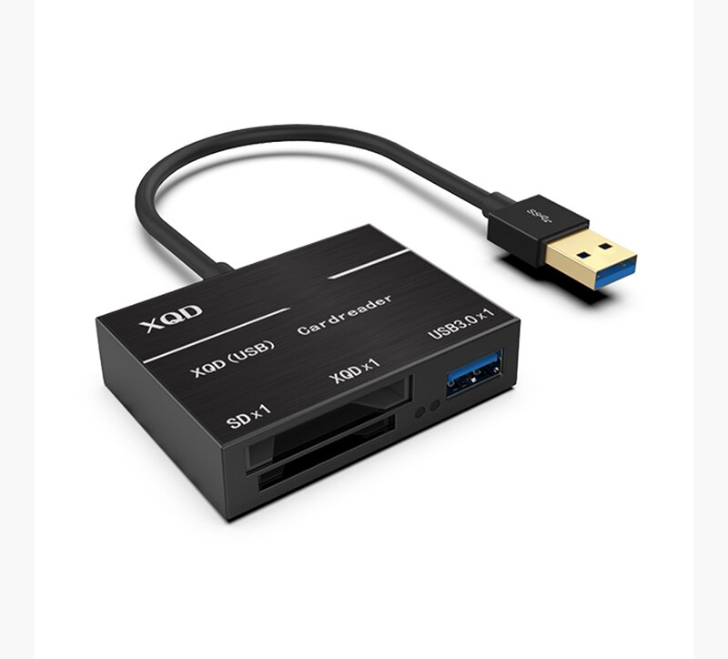Professionele Xqd Sd Kaartlezer Tot 500 Mb/s Hoge Snelheid XQD2.0 Usb 2.0 USB3.0 Hub Camera Kit Adapter Zilver usb 3.0 Reader: Black
