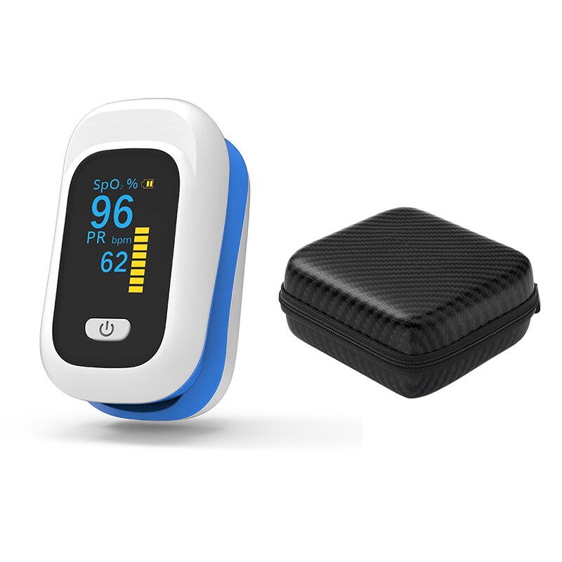 SpO2 PR portátil oxímetro De pulso para Dedo oxímetro pulso OLED Digital Oximetro De Dedo la saturación De oxígeno en la sangre De Saturometro: 846-Blue with box