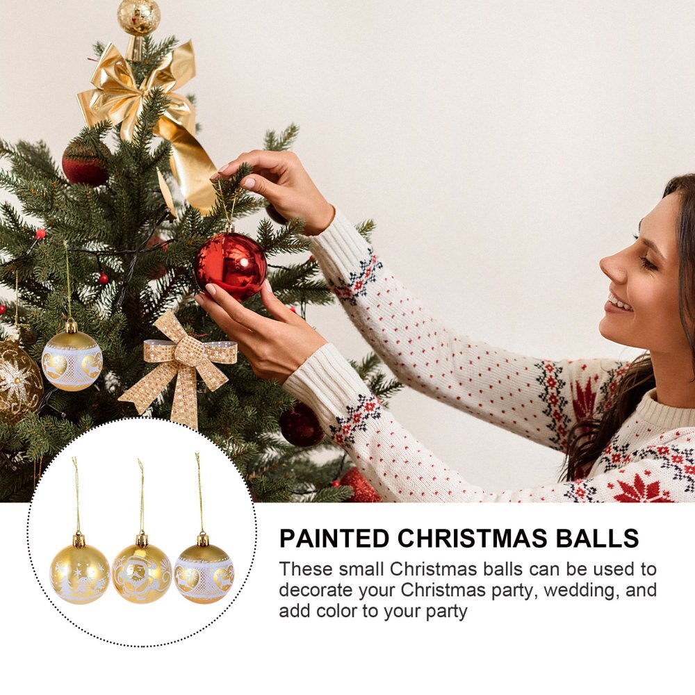 Pcs Delicate Pendants Adornments Xmas Adorable Christmas Balls