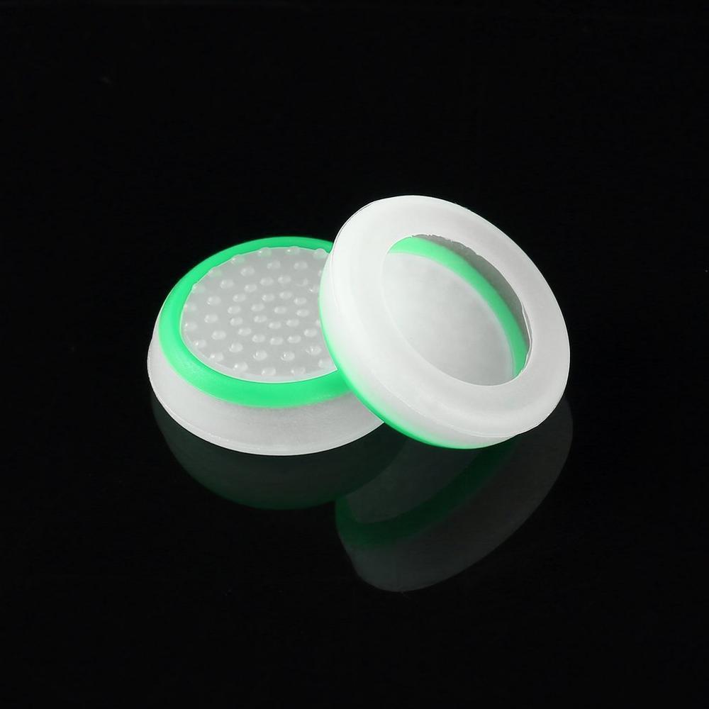 4 pcs Silicone Analog Thumb Stick Grips Cover for PlayStation 4 PS4 Pro Slim for XboxController Thumbstick Caps for Xbox One: white-green