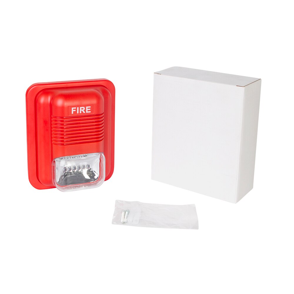 105dB LED alarma de fuego sonido de sirena y sistema de seguridad de bocina de alerta estroboscópica para el hogar Oficina Hotel restaurante fábrica uso