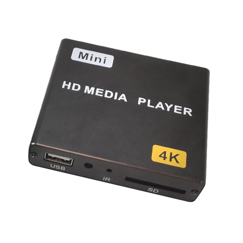 Mini 4K Full Hd 1080P Media Speler Met Sd/Usb/Hdmi/Av/Autoplay Ondersteuning 4K H.265/H.264 (Eu Plug)