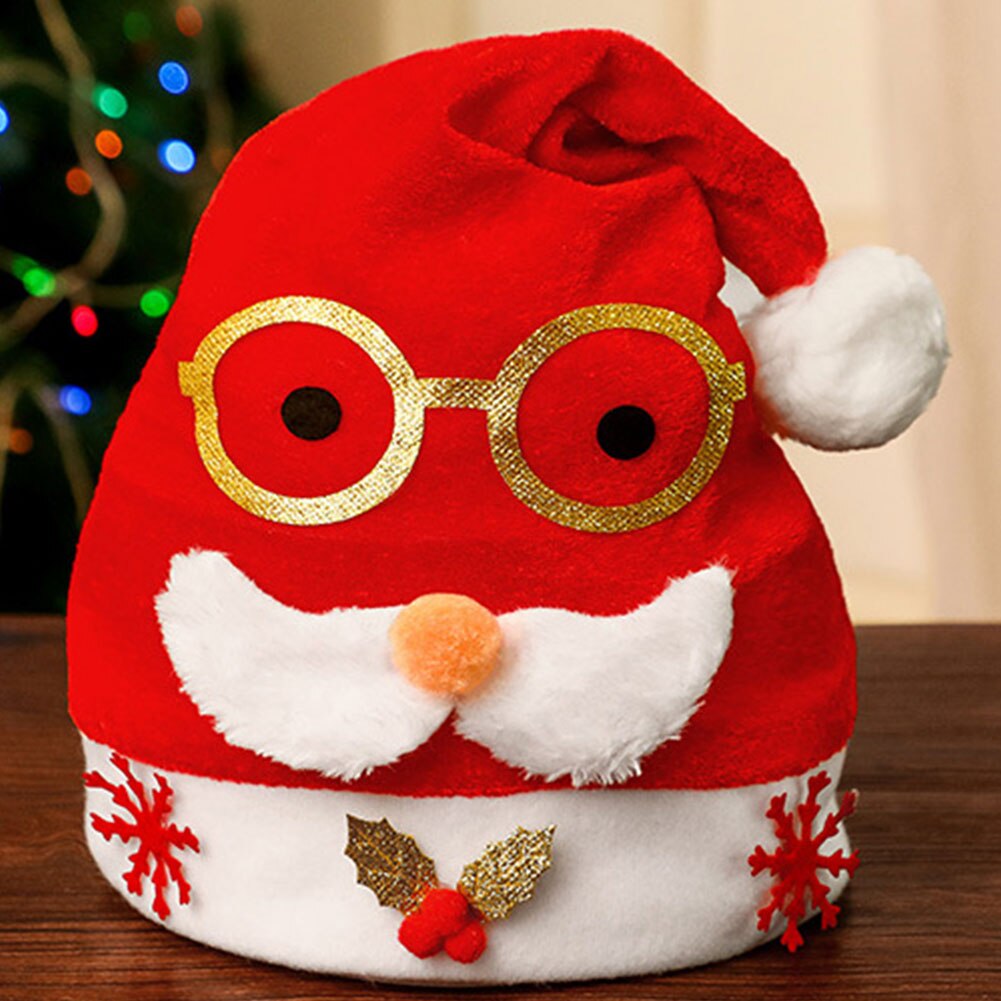 Adults Children Santa Hats Novelty Funny Christmas Hat with Cartoon Headwear Festive Party Supplies: 2