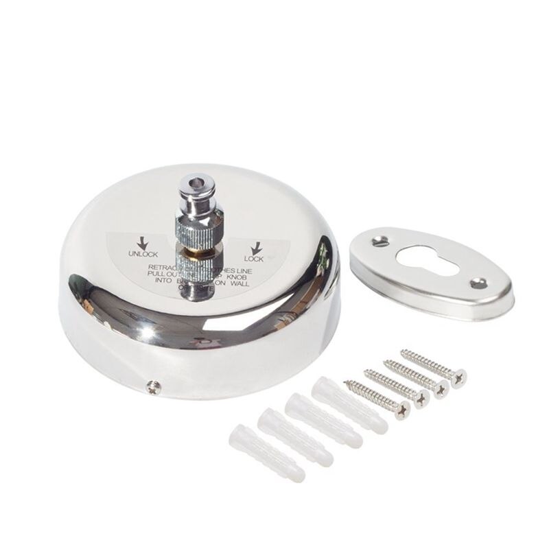 2.8m stainless steel clothesline rope Retractable clothesline indoor Stainless Steel round Clothesline outdoor Clothes Dryer